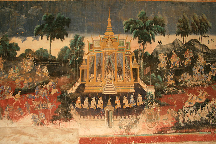 palais royal phnom penh fresque 